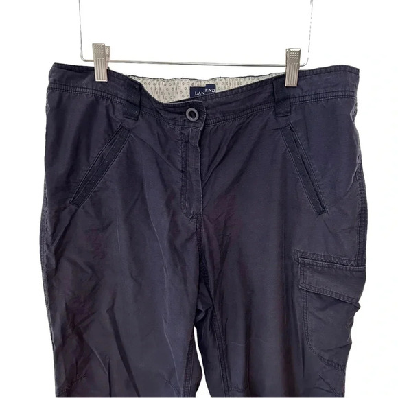 Lands' End 14 blue convertible cargo minimalist pants - Picture 3 of 7